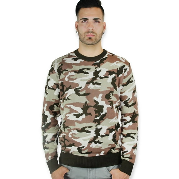 Blue Ocean Mens Camouflage Crew Neck Sweater (ca-625)
