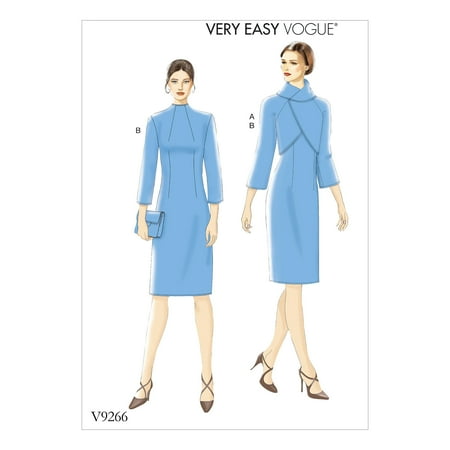 Sleeve Funnel Neck Jacket - Vogue Patterns Sewing Pattern MISSES' LINED RAGLAN-SLEEVE JACKET AND FUNNEL-NECK DRESS-14-16-18-20-22