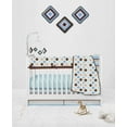 thumbnail image 2 of Bacati - Mod Diamonds/Stripes Aqua/Beige/Teal/Chocolate Musical Baby Crib Mobile, 2 of 8