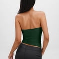 thumbnail image 5 of Womens Crew Neck Halter Tank Top Padded Ribbed Cropped Tank Trendy Backless Slim Fitted Basic Workout Cami Tops, 5 of 6