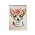 thumbnail image 2 of Happy Mother's Day Toy Fox Terrier with Flower Crown and Greeting Card Travel Passport Wallet Dog Lover PU Leather Passport Holder Cover - 13004, 2 of 5