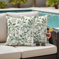 thumbnail image 2 of Outdoor Pillow Cover Green Leaves Fruit Set of 2 Waterproof Throw Pillowcases Spring Plant Decorative Patio Furniture Pillows for Couch Garden Indoor & Outdoor Use, 2 of 9