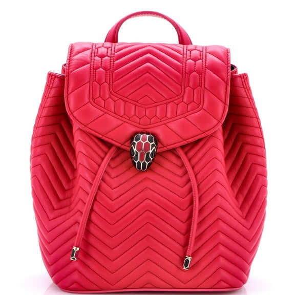 Pre-Owned Serpenti Forever Backpack Quilted Leather Medium By Rebag