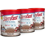 Slimfast Meal Replacement Powder, Original Creamy Milk Chocolate, Weight Loss Shake Mix, 10G Of Protein, 14 Servings (Pack Of 3)