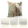 thumbnail image 4 of Jiayy  Cat Pillow Covers Butterfly Lovely Cartoon Pattern Beige Background Throw Pillowcase for Home Decor, 4 of 5