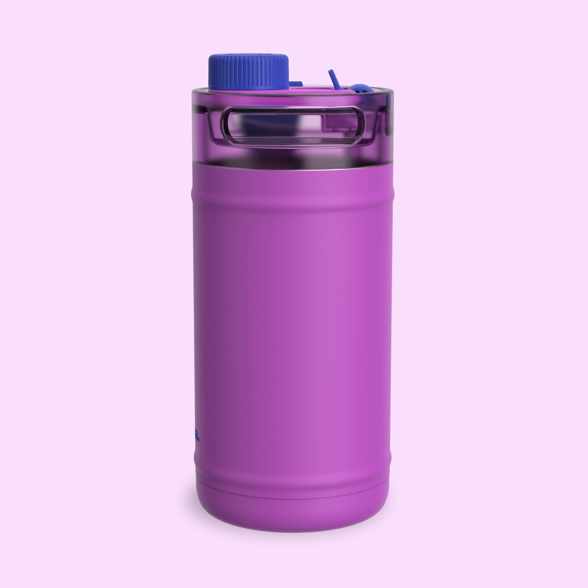 Bubba 64oz DualSip Insulated Stainless Steel Water Jug with Built-In Straw and Drink Opening and Carrying Strap, Moodbooster Purple/Blue