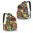thumbnail image 2 of Xixirimido Cute Dachshund Colorful Daisy Print 17" School Backpack for Girls Boys High School Book Bag Cute Backpack Lightweight Middle School Back Pack Daypack Elementary, 2 of 8