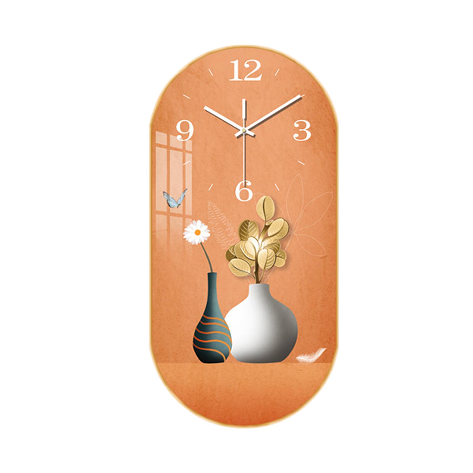 Modern Minimalist Crystal Porcelain Clock, Silent Wall Hanging Clocks