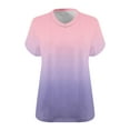 thumbnail image 4 of Htigea Womens Loose Fit Tshirts Short Sleeve Summer Tops Casual Workout Yoga Tunic T Shirts Tops Today Sales Pink,XXXXL, 4 of 5