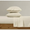 thumbnail image 5 of Brooklyn Loom Classic Cotton 200 Thread Count Solid Percale 100% Cotton Deep Pocket Chalk 4-Piece Full, All Season, Adult Size, OEKO-TEX Certified, 5 of 10
