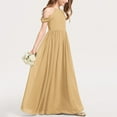 thumbnail image 2 of Cold Shoulder Junior Bridesmaid Dress Pleated Chiffon Flower Girls Dresses for Formal Wedding Pageant Party Gown 3-14T, 2 of 5
