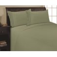 thumbnail image 3 of Elegance Linen 1800 Thread Count PLEATED DESIGN Egyptian Quality Luxurious Silky Soft WRINKLE RESISTANT 4 pc Sheet set, Deep Pocket Up to 16" - All Size and Colors, California King Green, 3 of 4