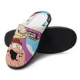 thumbnail image 4 of Family Guy Fuzzy Cotton Slippers For Mens Winter Cotton Lightweight Anti-slip Rubber Sole Slippers House Open Back Slippers Closed Toe Slippers, 4 of 9