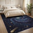 thumbnail image 3 of ODIKA 8'x10' Washable Area Rug Nebula Starry Vortex Meteorite Astrology Uranus Themed Galaxy Flowing Dynamic for King Size Bedroom Under Bed, Master Suite, Non-Shedding, Easy Care, 3 of 7
