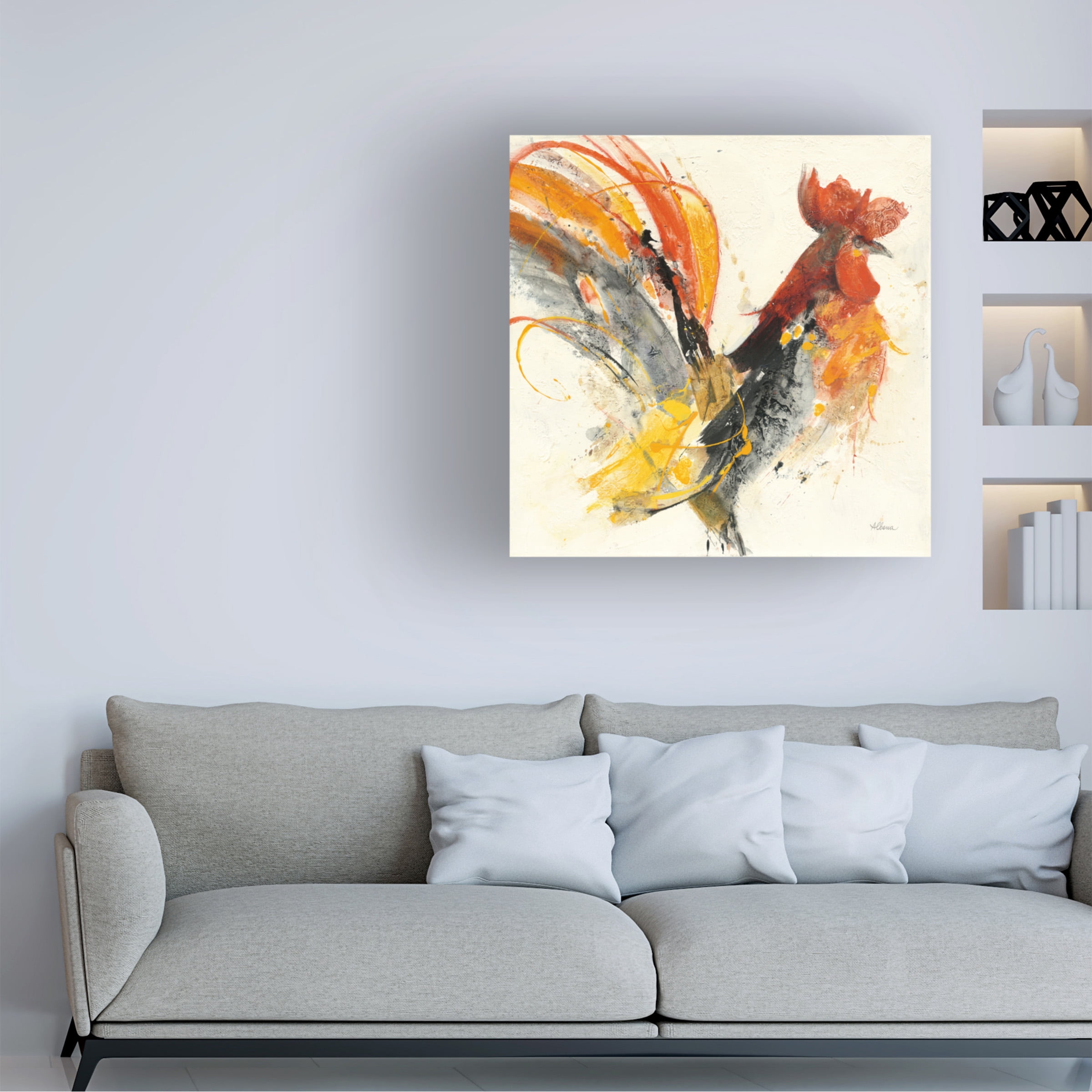 Trademark Fine Art 'Festive Rooster I' Canvas Art by Albena Hristova