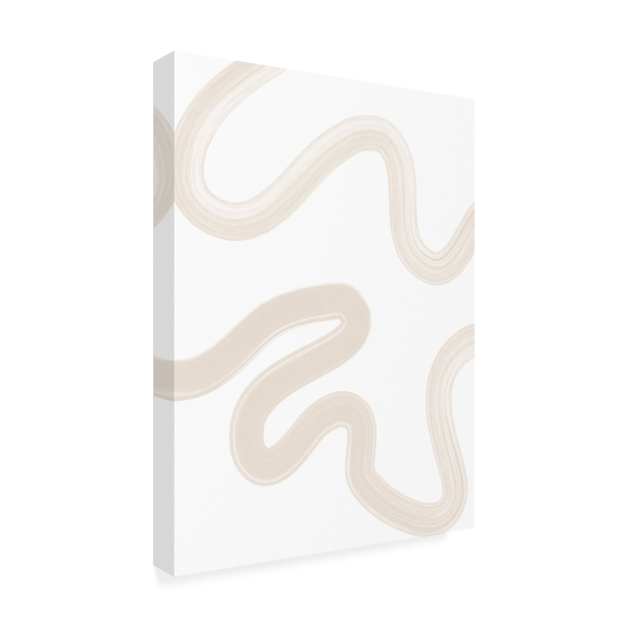 Trademark Fine Art Elena Ristova  Beige Brush Stroke Poster No.1 Canvas Wall Art