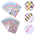 thumbnail image 3 of 80 hojas de pegatinas de letras brillantes pegatinas autoadhesivas del alfabeto del número, 3 of 5