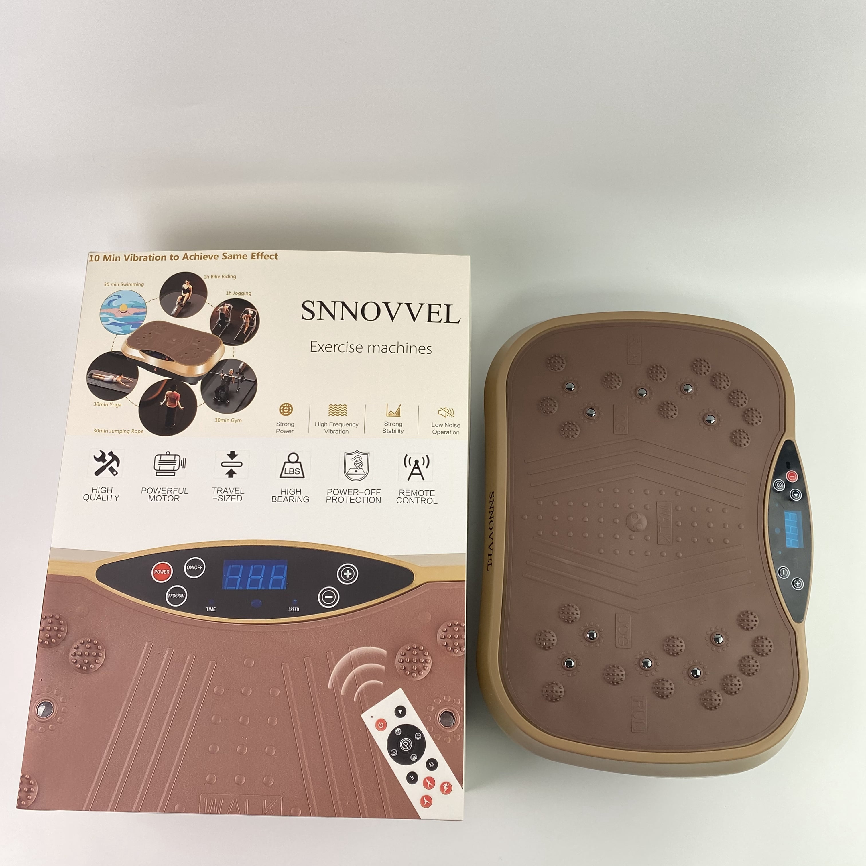 SNNOVVEL Exercise machines - Full Body Workout Vibration Platform with Loop Bands & Remote Control for Home Fitness & Weight Loss & Muscle Toning