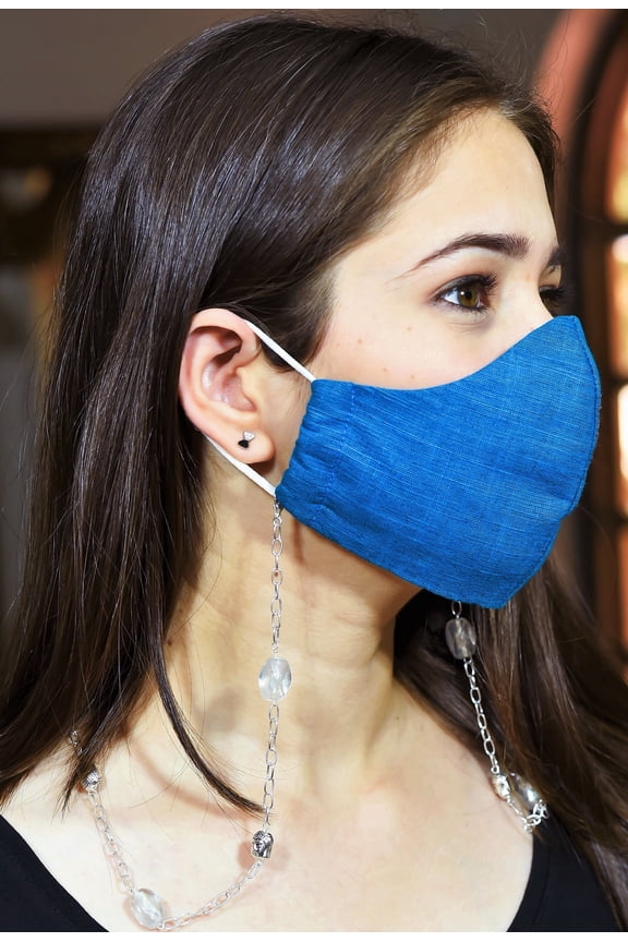 The Color Craft Convertible Mask Chain, Necklace, Eyeglass Chain FOREVER Buddha, Clear Beads for Women Mask Holder - 1112