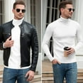 thumbnail image 7 of Mens Turtleneck Sweaters Slim Fit Casual Knitted Pullover Thermal Long Sleeve Sweaters Tops, 7 of 7