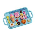 thumbnail image 1 of Xuanheng Jouets d'Alimentation en Crème Glacée Coordination Préscolaire Jeu de Rôle Réaliste avec Plateau Bleu, 1 of 8