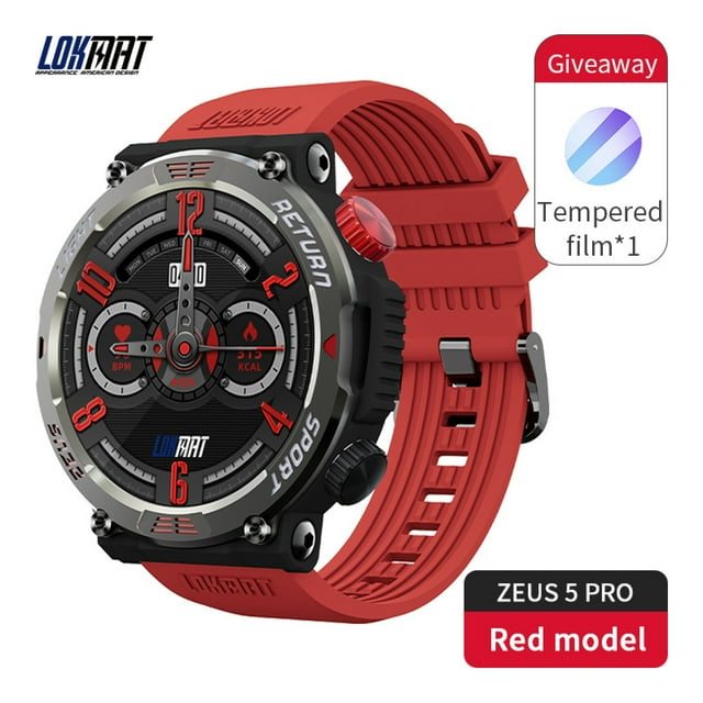 Montre Intelligente de Sport de Plein Air LOKMAT, Partenaire d'Aventure, Compagnon Intelligent, Rouge