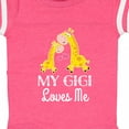 thumbnail image 4 of Inktastic Gigi Loves Me Girls Giraffe Granddaughter Girls Baby Bodysuit, 4 of 5