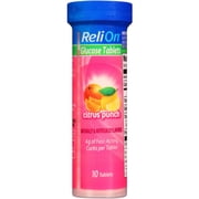 ReliOn Citrus Punch Glucose Tablets, 10 Count, 6 Pack