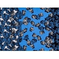 thumbnail image 2 of Zelouf Rose Trellis Double Border Diagonal Weave Twill  , Sewing, DIY, Crafts Fabric by the Yard, 409 Blue/black, 10 Yard, 2 of 2