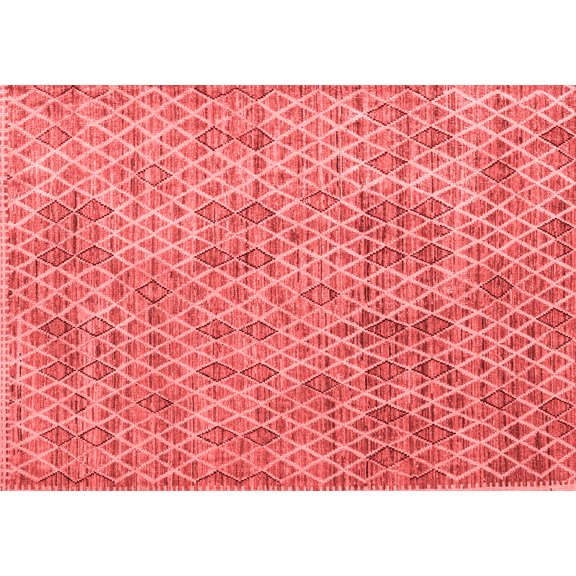 Ahgly Company Indoor Rectangle Abstract Red Modern Area Rugs, 5' x 7'