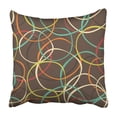 thumbnail image 1 of ARTJIA Colorful Geometric Abstract Motley Circles Endless Retro Vintage Dark Ring Circus Pop Pillowcase Cover 16x16 inch, 1 of 1