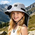 thumbnail image 2 of Womens Sun Hat Solar Powered Kids Sun Hat with Neck Shield and Wide Brim Outdoor Sun Beach Hat, 2 of 6