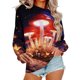 thumbnail image 5 of Xuyuer Women's Long Sleeve Hoodless Printed Casual Warm Sweatshirt, Cozy Pullover for Spring Comfort, Everyday Lounging and Seasonal Graphic Style, 5 of 5