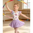 thumbnail image 2 of Aideaone Girls Ballet Leotards Dance Leotard Circle Skirt Ruffer Sleeve Ballerina Dresses with Skirted Shorts for Kid 5 - 8T, 2 of 5