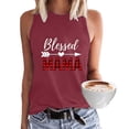 thumbnail image 2 of Birdeem Mode Femmes Imprimé Col Rond Sans Manches Tunique Tee Tops, 2 of 5