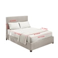 thumbnail image 4 of Maoww Home Bedding Set Bed Sheet Mattress Cover Pillowcase Solid Color Polyester Bedding Kit, White, King, 4pcs/set, 4 of 6