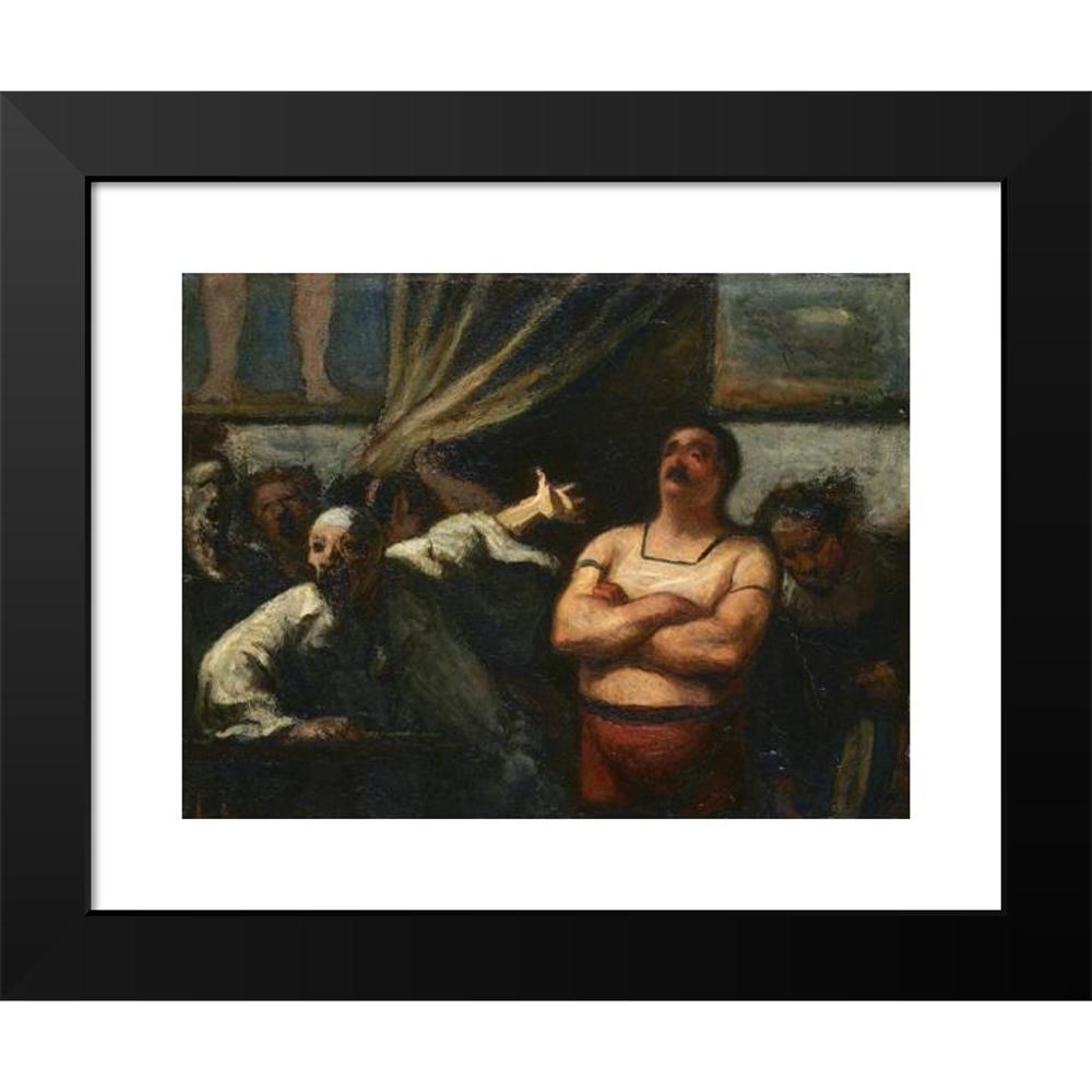 Honoré Daumier 14x11 Black Modern Framed Museum Art Print Titled - The Strong Man