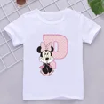 thumbnail image 3 of Camisetas de algodón para niños de Minnie, combinación de letras de la A a la Z, ropa de dibujos animados de Disney Kawaii, camisetas casuales para niños y niñas, 3 of 5