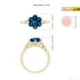 thumbnail image 5 of ANGARA Natural Snowflake-Cut 5.4 ct London Blue Topaz Criss-Cross Shank Ring in 14K Yellow Gold for Women (Size-10mm) | Anniversary, Jewelry Gift for Women | Natural London Blue Topaz Ring, 5 of 10