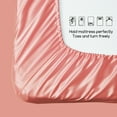 thumbnail image 6 of MR&HM Satin Bed Sheets, California King Size Sheets Set, 6 Pcs Silky Bedding Set, Blush, 6 of 6