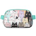 thumbnail image 1 of Funny Cat Waist Bag – Cute Pet Lover Fanny Pack with Paw Print Pattern, Perfect Gift for Cat Fans with Adjustable Strap & Zipper Pockets, 1 of 4