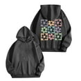 thumbnail image 1 of Chandail à Capuche Imprimé Floral pour Femmes Confortable Décontracté Chandail à la Mode Automne Hiver Design Lettre Doux Chaud Confortable, 1 of 2