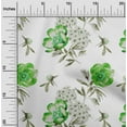 thumbnail image 1 of oneOone Georgette Viscose Green Fabric Flower & Leaves Watercolor Quilting Supplies Print Sewing Fabric By The Yard 42 Inch Wide, 1 of 4