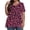 Multicolor, variant on Plus Size 4X Women's Short Sleeve Tops Sale Under $10 Summer Casual Loose Print Blouse