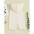 thumbnail image 4 of vera natura Baby Girls and Boys Sleeveless Romper Button Down Pocket Patch Hooded Tank Top Jumpsuit Summer Clothes, 4 of 9
