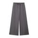 thumbnail image 4 of HH TRAF Pantalones largos de pierna ancha con cintura elástica y bolsillos salvajes con lazo y cordones para mujer de verano a la moda de 3 colores sólidos para mujer, 4 of 5