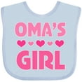 thumbnail image 3 of Inktastic Oma's Girl Heart Girls Baby Bib, 3 of 4