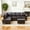 BN-Left-Sofa with Ottoman, variant on MAYEERTY Faux Leather Ottoman with Storage for Modular Sectional Sofa, Brown