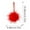 #0926-Red, variant on Cheapark Christmas Fuzzy Pompom Tree Ornaments Festive Hanging Decorations