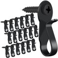 thumbnail image 1 of Ganchos colgadores de luces HiGift negros de acero inoxidable, 18 piezas, 1 of 8